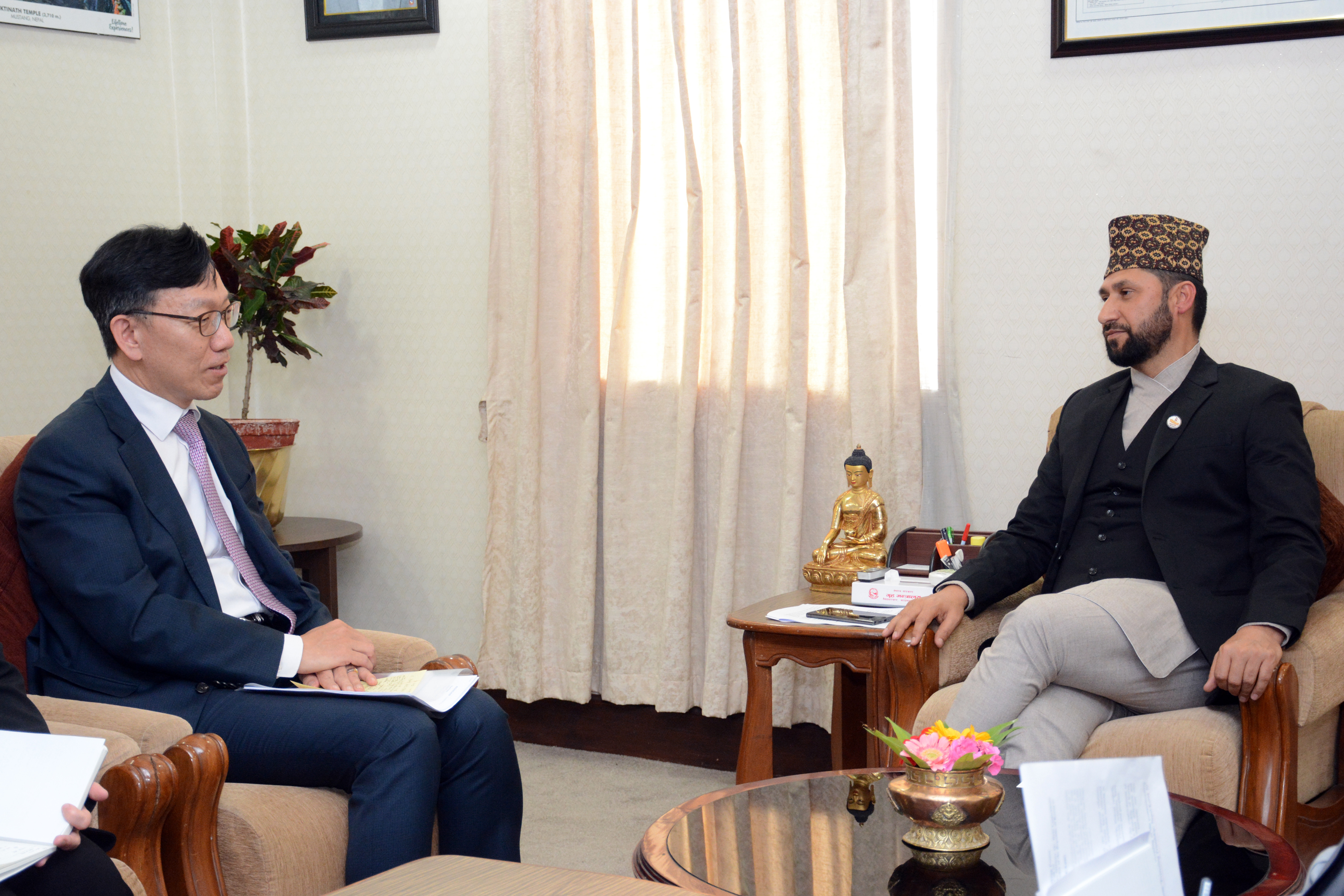 Ambassador of the Republic of Korea to Nepal, Park Tae-Young, paid a courtesy call on Deputy Prime Minister and Minister for Home Affairs, March 26, 2024
